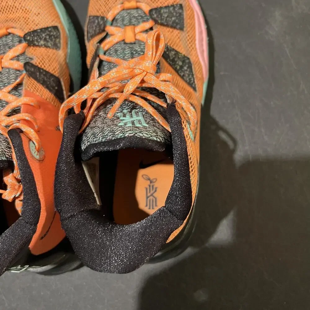 Nike Kyrie 7 Play for the Future Shoes Youth 6Y Orange Plant CW3235-800